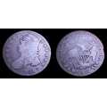 1817 Bust Half Dollar, O-106a, "Single Leaf", R-5, VG Details